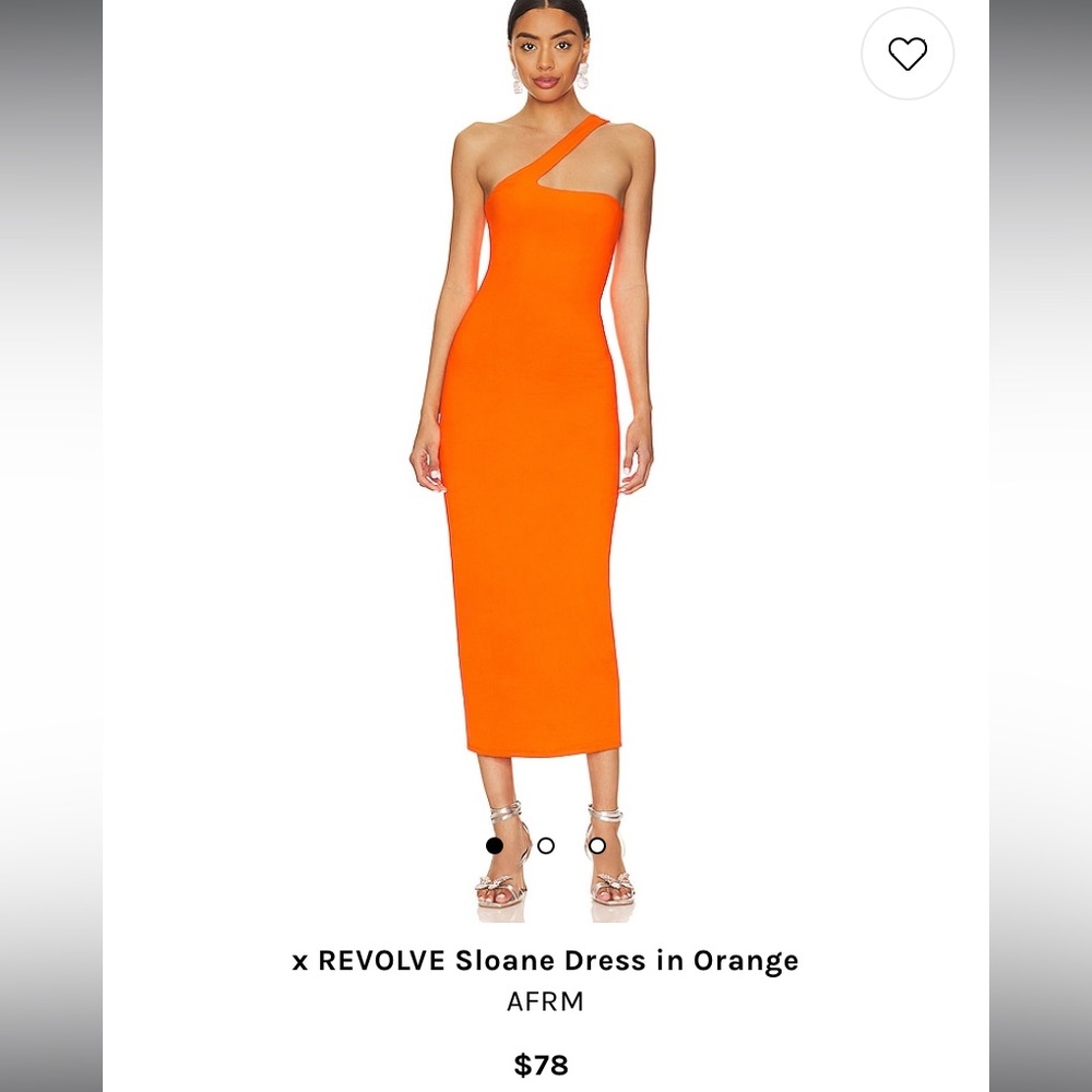 Revolve - AFRM Sloan Dress (Orange) brand new